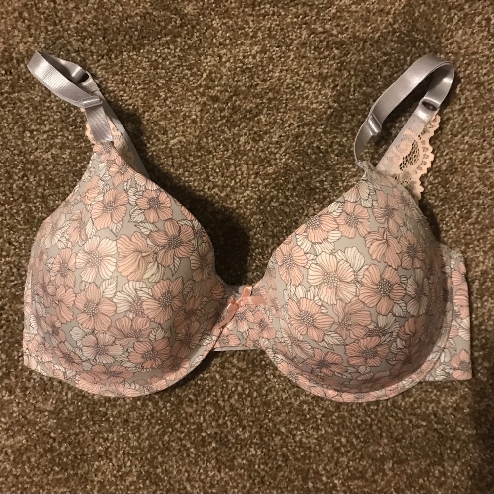 Flower Printed Padded Bra